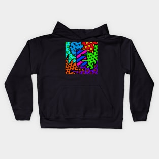 Alphabet Series - Letter E - Bright and Bold Initial Letters Kids Hoodie